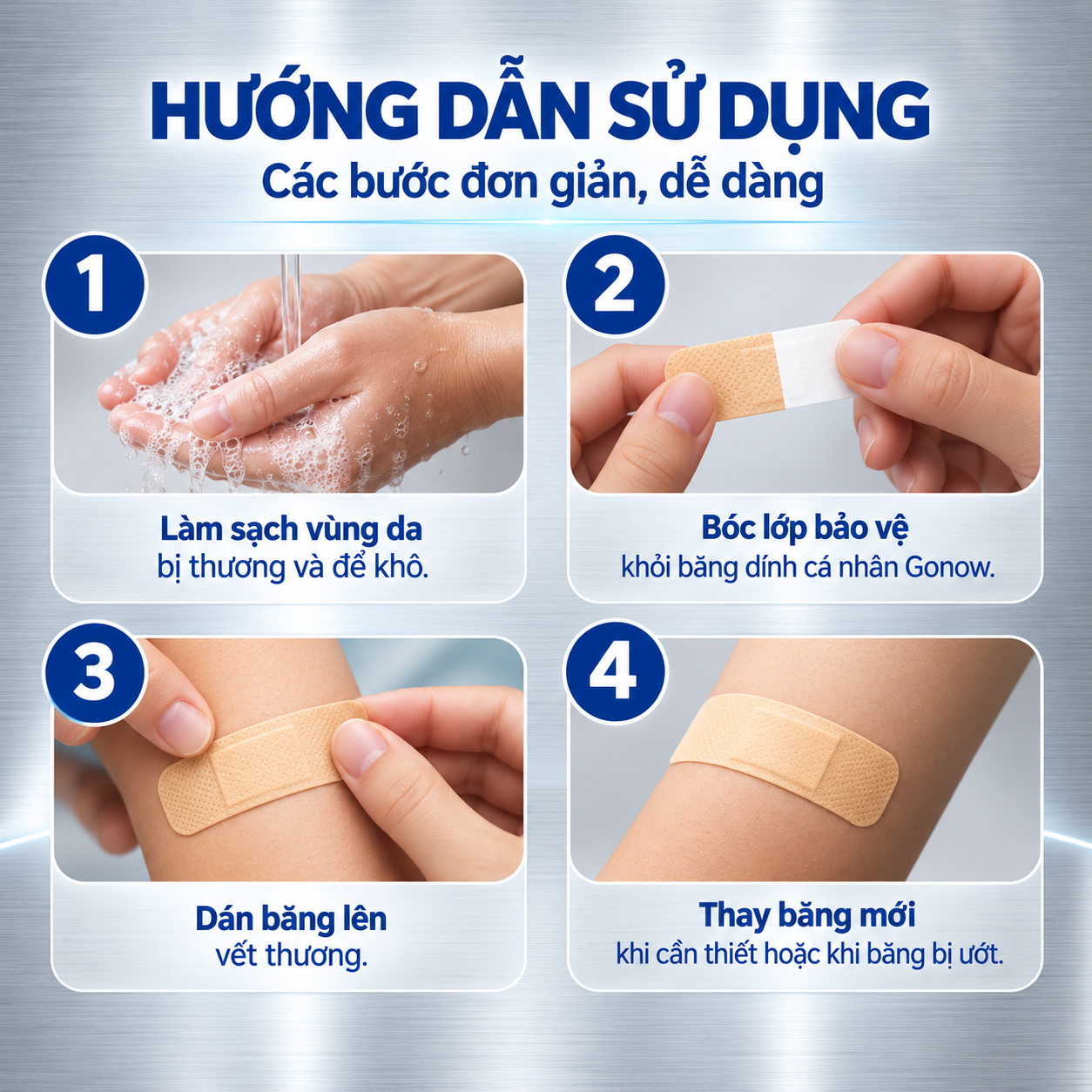 Băng dính cá nhân GONOW KT38x72mm và KT: 19x72mm